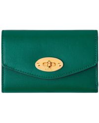 Mulberry - Accessoires ,Groen ,Leer Opvouwbare Multi-Card Portemonnee Met Postman's Lock - Lyst