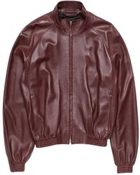 Acne Studios - Jassen ,Bruin ,Leer Leren Jas - Lyst