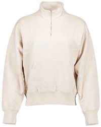 OLAF HUSSEIN - Outline logo zip mock sweater - Lyst
