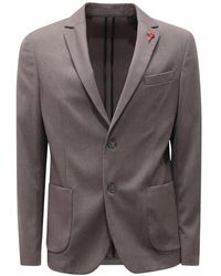 Imperial - Jassen ,Grijs ,Leer Tailoring Jacket - Lyst