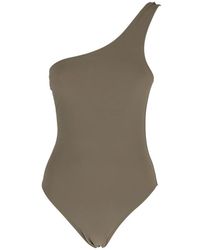 Lido - Badmode ,Groen ,Elegante One Shoulder Jurk - Lyst