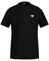 Versace - Tops ,Zwart ,Katoen Medusa Pop Katoen Zwart T-Shirt - Lyst