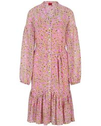 HUGO - Kleedjes ,Roze ,Elegante Jurk Voor Vrouwen - Lyst