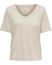 ONLY - Camiseta cuello en v colección primavera/verano - Lyst