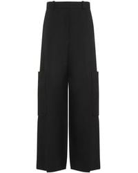 KHAITE - Pantalones Caiton Negros, Mujer, Talla - Lyst