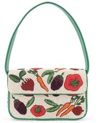 STAUD - Leder-Schultertasche Mit Klappverschluss - Lyst