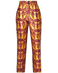 La DoubleJ - Broeken ,Veelkleurig ,Polyester Hendrix Flare Broek - Lyst