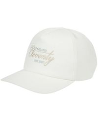 Eleventy - Accessoires ,Wit ,Katoen Baseballpet Met Borduursel - Lyst