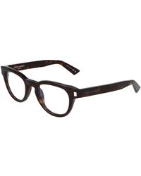 Saint Laurent - Runde Optische Brille Mit Acetatrahmen - Lyst