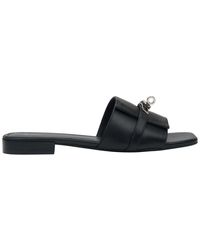ESTRO - Schwarze Slip-Sandalen Für Frauen Mit Silberner Verzierung - Lyst