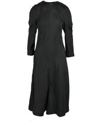 Jil Sander - Kleedjes ,Zwart ,Zijdenmix Maxi Jurk - Lyst