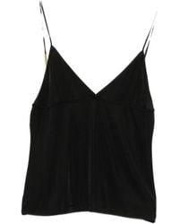 Saint Laurent - Tops ,Zwart ,Satijn Satin Cami Top - Lyst