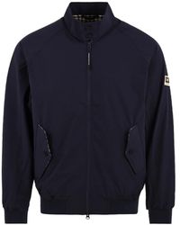 Aquascutum - Jassen ,Blauw ,Nylon Shell Sp Harrington Jacket - Lyst
