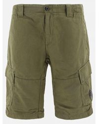 C.P. Company - Cotton Linen Cargo Short 44 - Lyst