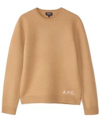 A.P.C. - Truien & Vesten ,Bruin ,Wol Edward Jumper - Lyst