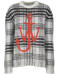 JW Anderson - Weiße sweater mit logo-stickerei - Lyst