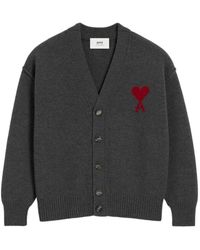 Ami Paris - Ami De Coeur Cardigan - Lyst