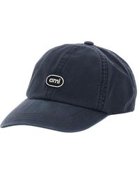Ami Paris - Accessoires ,Zwart ,Katoen Katoenen Pet Met Patch - Lyst