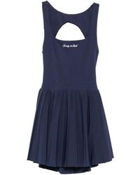Sporty & Rich - Logo-Print Pleated Performance Dress - Lyst