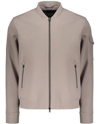 Herno - Jassen ,Grijs ,Polyester Bomberjack Met Rits - Lyst