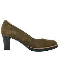 Gabor - Schoenen ,Groen ,Leer Pumps Met Blokhak - Lyst