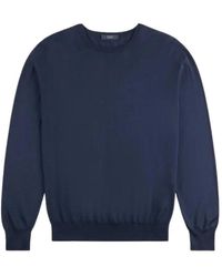 Fay - Truien & Vesten ,Blauw ,Maglia Girocollo F.18 - Lyst