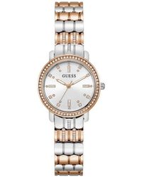 Guess - Accessoires ,Veelkleurig ,Analoog Quartz Horloge - Lyst