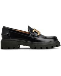 Tod's - Elegante schwarze Lederslipper - Lyst