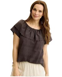 iN FRONT - Overhemden ,Bruin ,Blouses - Lyst