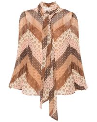 Zimmermann - Overhemden ,Bruin ,Sunray Collard Shirt - Lyst