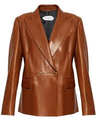 Versace - Leren Jas Met Enkele Split - Lyst