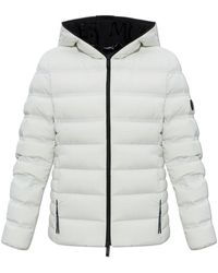 Moncler - Jassen ,Grijs ,Leer Alete Down Jacket - Lyst