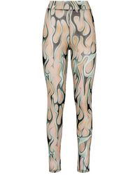 Philipp Plein - Broeken ,Veelkleurig ,Polyester Tulle Leggings Flame - Lyst