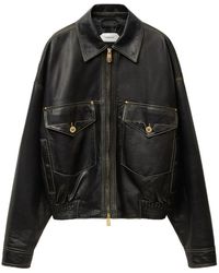 Versace - Blouson Leer - Lyst