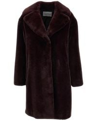 Stand Studio - Jassen ,Rood ,Polyester Camille Cocoon Jas - Lyst