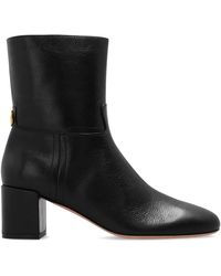 Bally - Schwarze leder stiefeletten mit absatz - Lyst