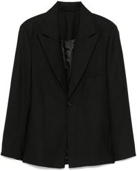 Séfr - Zwarte Geweven Blazer Jas - Lyst