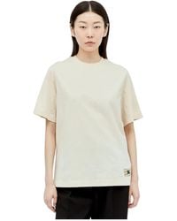 Burberry - T-shirt in cotone con toppa ekd - Lyst