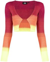 Gcds - Rosa lurex gradient mini cardigan - Lyst