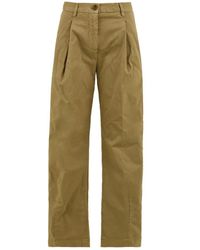 Aspesi - Katoenen Gabardine Broek - Lyst