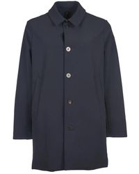 Rrd - Blauwe Trenchcoat Met Waterdichte En Ademende Stof - Lyst