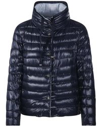 Herno - Jassen ,Blauw ,Katoen 9290 Down Jacket - Lyst