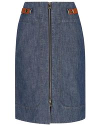 Fendi - Denim Skirts - Lyst