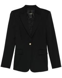 Pinko - Jassen ,Zwart ,Leer New Signum Jacket - Lyst