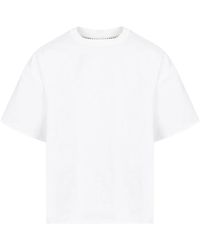 Bottega Veneta - Camiseta de algodón de doble capa a rayas - Lyst