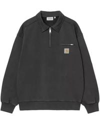 Carhartt - Hoodies & Sweatvesten ,Zwart ,Katoen Half Zip Detroit Sweat - Lyst