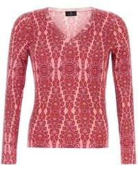 Etro - V-Neck Knitwear - Lyst