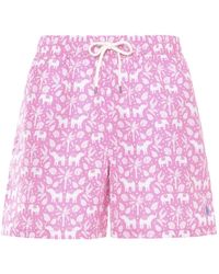 Ralph Lauren - Badmode ,Roze ,Polyester Traveler Zwemshorts - Lyst
