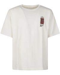 Rhude - Tops ,Wit ,Katoen Logo Graphic T-Shirt - Lyst