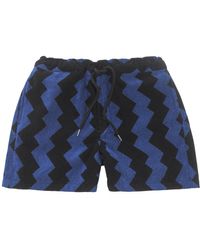 Oas - Shorts leisure terry blu nero - Lyst